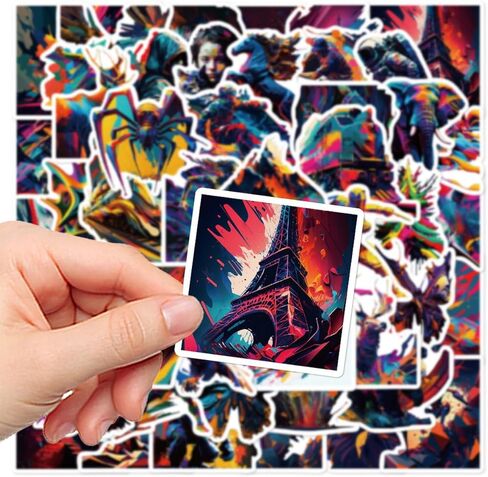 50PCS Witch Stickers Pack for Teens,Black Cat Stickers Decal for Halloween,Waterproof Vinyl Stickers for Water Bottles Laptop,Halloween Party Favors in Kuwait