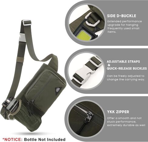 Waist Pack with Water Bottle Holder for Men Women Waist Bag Running Waist Pack Waterproof for Outdoor Travel Cycling Climbing Walking Fit All Phones (Bottle Not Included) (Beige) in Saudi Arabia
