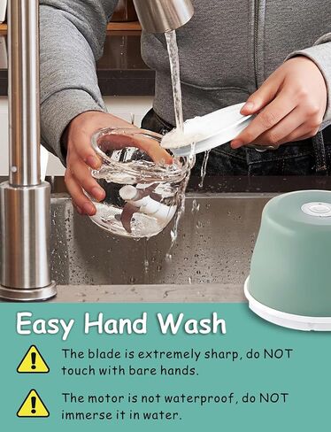 Mini Food Processor Cordless, 250ml Small Garlic Chopper 1 Cup, Battery USB Rechargeable Electric Food Chopper Wireless, Portable Vegetable Meat Blender Kitchen Mixer for Onion, Salad, Baby Food(Blue) in Saudi Arabia