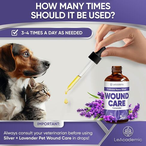 Dog Wound Spray | Cat and Dog Wound Care | Dog Itch Spray | Pet Wound Care + Lavender | Wound Care for Dogs | Cat Wound Care | Horse Wound Care | Wound Care for Cats | Chicken Wound Spray | 4 Oz in Saudi Arabia