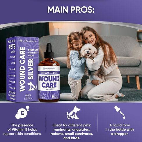 Dog Wound Spray | Cat and Dog Wound Care | Dog Itch Spray | Pet Wound Care + Lavender | Wound Care for Dogs | Cat Wound Care | Horse Wound Care | Wound Care for Cats | Chicken Wound Spray | 4 Oz in Saudi Arabia