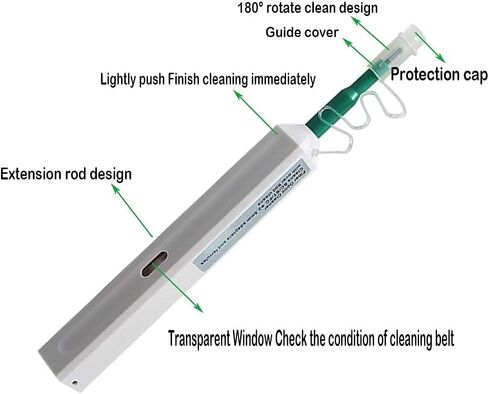 Fiber Optic Cleaning Pen,5PCS Fiber Optic Cleaner Pen for 2.5mm Ferrules SC,FC,ST,SC/APC and FC/APC,800+ Clean Times in Kuwait