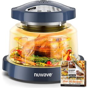 Nuwave Oven Pro Plus Air Fryer, Infra-Red Countertop, 2025 Advanced Convection, No Defrosting or Preheating, Cook Fresh or Frozen, Durable Power Dome, 100 Presets & 50 Memory, PFAS Free, Black