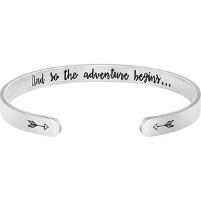 Daughter Mother Bracelets Wide Cuff Bangle Message Engraved Christmas Gifts for Her