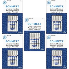 50 Schmetz Universal Sewing Machine Needles -  Size 80/12 - Box of 10 Cards