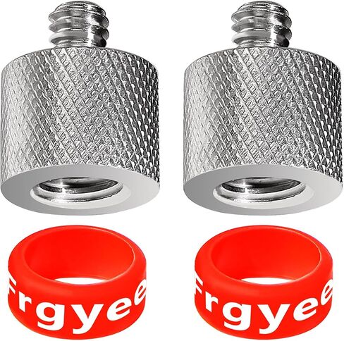 Frgyee 2 Pack 3/8" Female to 1/4" Male Screw Adapter Thread for Tripod Accessories Microphone Holder Camera Mount in Kuwait
