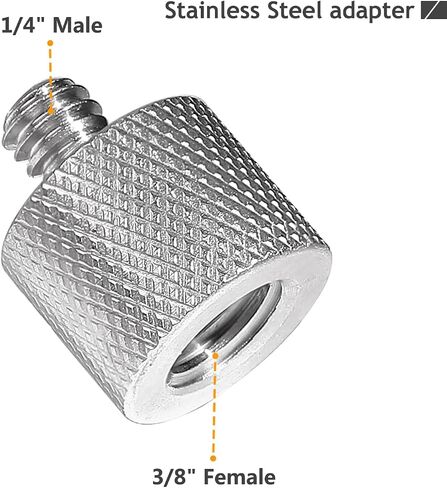 Frgyee 2 Pack 3/8" Female to 1/4" Male Screw Adapter Thread for Tripod Accessories Microphone Holder Camera Mount in Kuwait