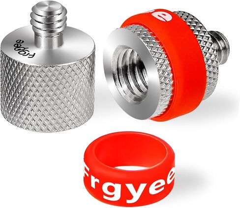 Frgyee 2 Pack 3/8" Female to 1/4" Male Screw Adapter Thread for Tripod Accessories Microphone Holder Camera Mount in Kuwait