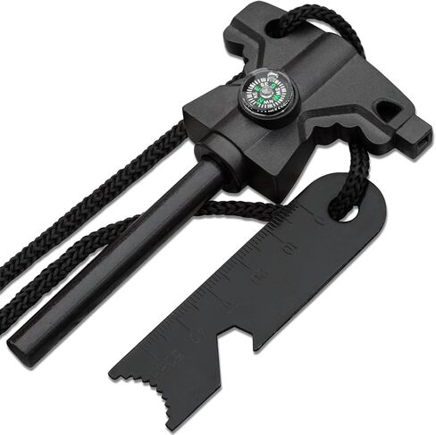 2Pack Survival Fire Starter-Upgraded Butterfly-Shaped Handle, 6-in-1 Flint Fire Starter, Ferro Rod Fire Starter, Emergency Fire Starters Tool for Camping in Saudi Arabia