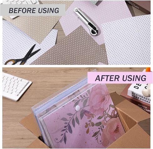 Henoyso 24 Pcs 12 x 12 Inch Scrapbook Paper Storage Organizer, 1 Inch Thick in Kuwait