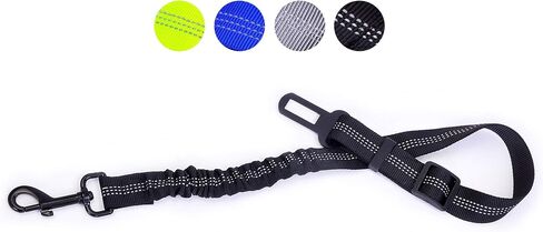 3 Colors Dog Safety Belt Pet Seat Belt Dog Car Harness Adjustable 360° zinc Alloy Buckle with Elastic,High Strength,Wear-Resistant and Durable,Easy to Install,Easy to Wash(Grey) in Kuwait