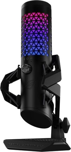 ASUS ROG Carnyx USB Gaming Microphone (25mm Condenser Capsule, 192kHz/24-bit, Cardioid, high-Pass Filter, Built-in pop Filter, Metal Shock Mount, one-Touch Mute, Aura Sync RGB)- Moonlight White in Saudi Arabia