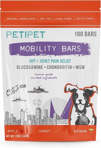 Hip and Joint Supplement for Dogs - Glucosamine and Tumeric Treats - Anti-Inflammatory Chews for Joint Health Support, Arthritis, Pain Relief - For Large and Small Breeds, Senior Dogs, Puppies in Saudi Arabia