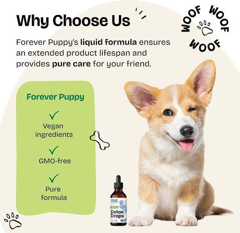 Detox Drops for Dogs - Liver Cleanse & Kidney Support for All Breeds & Sizes - Dandelion Leaf & Dandelion Root - Antioxidant Support for Pets - Herbal Vitamins and Supplements for Detox - 2 oz in Saudi Arabia