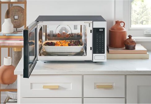 Café CEB515P3NDS Countertop Convection Microwave Oven, Broil, Auto-Cook, Roast, Defrost, Warm, Scan-to-Cook WiFi-Connectivity, 1000 Watts, Smart Home & Kitchen Essentials, New 1.5 Cu. Ft, Matte Black in Kuwait