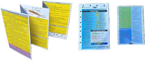 Essential Starter Kit: Pilot's Acronym Cheat Sheet, Logbook with Large VFR-IFR Placard, VFR Study Guide. in Kuwait