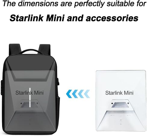 حقيبة حمل للسفر لـ Starlink Mini، حقيبة تنظيم التخزين تناسب طبق Starlink الصغير وملحقاته - حقيبة خفيفة الوزن ومتينة سهلة الحمل للتخييم في الهواء الطلق ورحلات RV in Kuwait