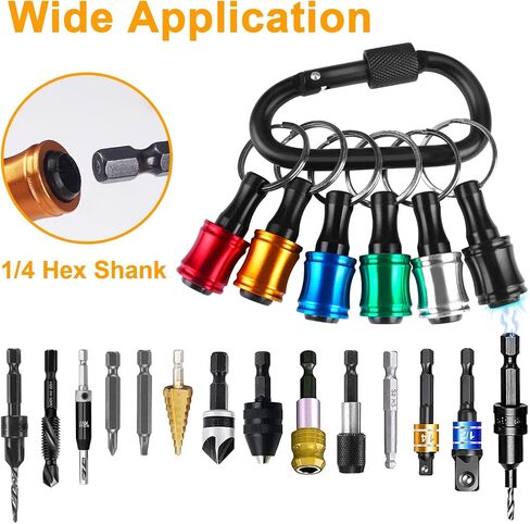 Stocking Stuffers for Men Bit Holder Tools Gifts for Men Gifts Christmas Screwdriver Drill Bit Holder Keychain 1/4 Hex Shank Socket Impact Extension Bar Cool Stuff Gadgets Idea Gifts for Dad Adult Him in Saudi Arabia