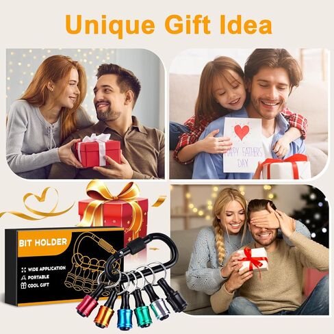Stocking Stuffers for Men Bit Holder Tools Gifts for Men Gifts Christmas Screwdriver Drill Bit Holder Keychain 1/4 Hex Shank Socket Impact Extension Bar Cool Stuff Gadgets Idea Gifts for Dad Adult Him in Saudi Arabia
