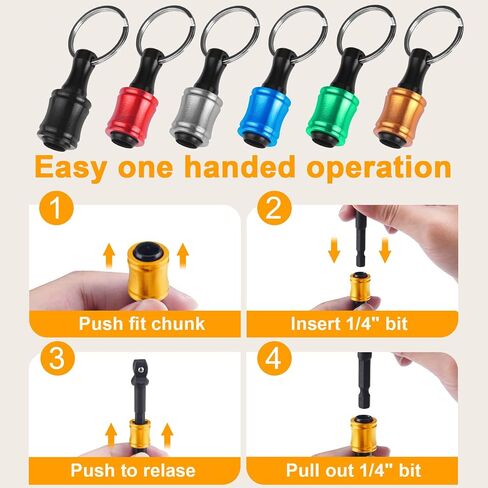 Stocking Stuffers for Men Bit Holder Tools Gifts for Men Gifts Christmas Screwdriver Drill Bit Holder Keychain 1/4 Hex Shank Socket Impact Extension Bar Cool Stuff Gadgets Idea Gifts for Dad Adult Him in Saudi Arabia