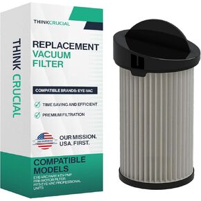 Think Crucial Replacement Vacuum Filter – Compatible with Eye-Vac Part & EV-EF Exhaust Filter & Part # EV-PMF Pre-Motor Filter – Fits Eye-Vac Professional Units