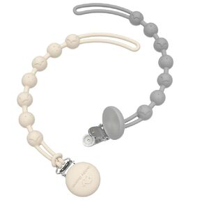 Cuddle Campus Silicone Pacifier Clip Holder with One Piece Design, Pack of 4 Soft Flexible Binky Clips with Texture for Baby Boy and Girl