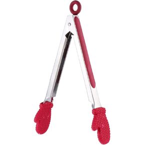 Kichvoe Kitchen Tongs - Non Stick Stainless Steel Tong Appetizer Tongs With Silicone Tips - Ice Tongs Salad Tongs Food Tong For Home Restaurant