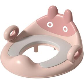 Toilet Seat for Toddlers Potty Training with Splash Guard and Back Support. Portable baby toilet training seat. Comfortable Seat For Kids Cartoon Design Baby Training Seat With Soft Cushion (Pink)