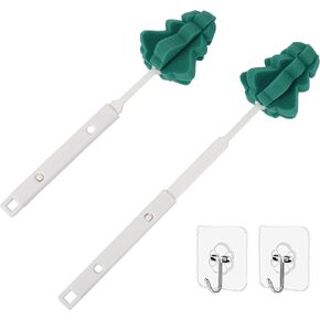 Bottle Soft Brushs Sponge Bottle Brushes Cleaning Brushs Set with Adjustable Handles 2 Pieces, for Wine Glasses and Bottles 2 Pcs Traceless Hook