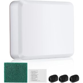 Saillong Screwless Transducer Mounting Kit, 25mm Transducer Mounting Plate Block with Adhesive, Transducer Mount Kit with Scouring Pads Cleaning Wipes, No Drill Mount Boat Accessories (Black)