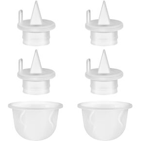 6pcs Breast Pump Replacement Parts for Babybuddha, Include 4 Silicone Duckbill Valves and 2 Silicone Diaphragms BPA-Free DEHP-Free Bbreast Pump Replacement for Zomee Z1/Z2