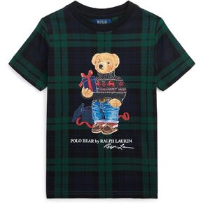 POLO RALPH LAUREN Baby Boys' Polo Bear Plaid Cotton Jersey Tee (Toddler/Little Kids)