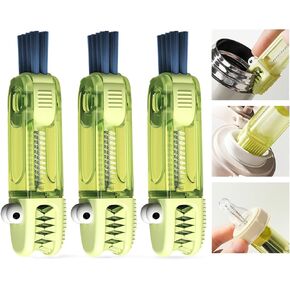 4 in 1 Cup Lid Cleaning Brush, Cup Crevice Cleaning Tools, Easy to Clean and Storage, Cup Lid Gap Cleaner, Multifunctional Bottle Cleaning Brush, Home Kitchen Cleaning Tools - 3Pcs