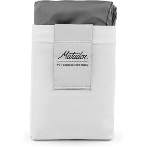 Matador Pocket Blanket 4.0 - Charcoal (Seats 2-4); Foldable Picnic Blanket, Concert Blanket and Festival Blanket; Sand Proof Beach Blanket with Stakes; Picnic Tarp, and Outdoor Blanket for Grass