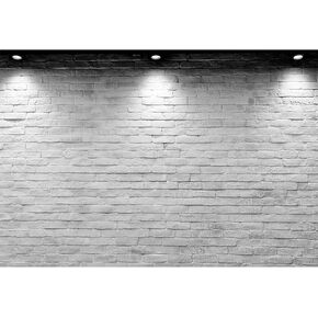 Baocicco Vinyl 8x6.5ft Backdrop Photography Background White Brick Wall Computer-Print Seamless Photo Background Children Baby Adults Portraits Photo Studio Props