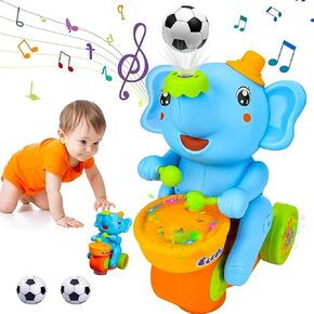 Baby Toys 6-12 Months, Musical Elephant Crawling Baby Toys 12-18 Months, Infant Tummy Time Toys Crawl Walking, Birthday Toy Gifts for Infant Toddler Boy Girl 7 8 9 10 11 Month 1 2 3 Year Old