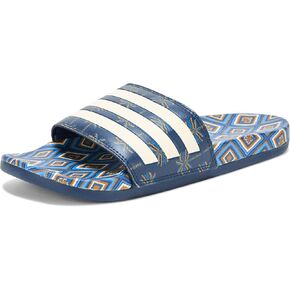 adidas Women's Adilette Comfort Slide Sandal, Night Indigo/Cream White/Night Indigo, 9