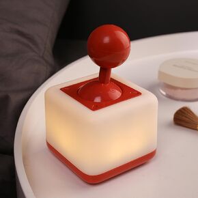 Easy Night Light, Toggle Switch Night Lamp for Bedroom, USB Rechargeable Lamps 2 Light Modes, Stress Relief Toy Nursery Bedside Delay-Off Nightlight for Kids Toddler Boys Girls Birthday, Red