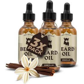 Striking Viking Beard Oil - Cedarwood Scent Large 2 oz - Natural Formula With Tea Tree Argan & Jojoba Beard Oils - Softens Smooths & Strengthens Beard - Scented Beard Oil for Men - Beard Oil Cedarwood
