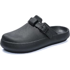 Women's Eva Clogs, Mules for Womens, Slip-on Nurse Shoes, Lightweight Garden Work Shoes, Comfortable Slides Sandals, Black