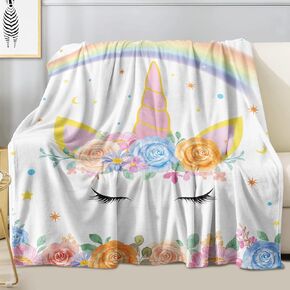 Mythical Horse Blanket Mythical Horse Present for Girls, Mythical Horse Throw Blankets Flannel Soft Warm Plush Blanket for Girls Kids Women for All Season Bed Couch Living Room Decor 50"x60"