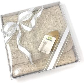 | Baby Blanket & Lap Throw,100% Baby Alpaca Wool, Unisex, Hypoallergenic, Dye Free, Pure & Natural (Cream) in Saudi Arabia