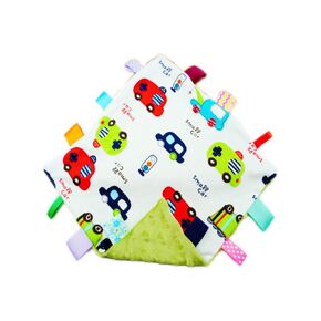 Baby Boy Green Tag Security Blanket,Soft Tag Blanket, Security Comforter with Colorful Tags Gift for Child Toddler Kid