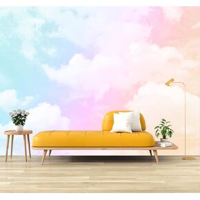 Colorful Cloud Murals Fog Clouds Wallpaper Wall Mural for Bedroom Living Room