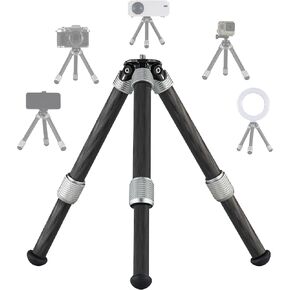 Aluminum Mini Table Tripod, Weight 162g/0.35lb, Maxload 5kg/11lb, Foldable Stand, Compact Lightweight Camera Spider Tripod, for Camera/Phone/Live Stream Light/Projector (MT-03S)