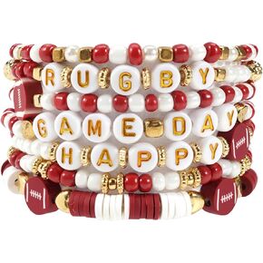 4th of July Bracelets for Women Girls America Flag Bracelets USA Red White and Blue Patriotic Stretchy Stackable Beaded Heishi Bracelet Gifts Independence Day Jewelry in Kuwait