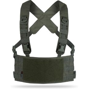 BOMTURN Tactical Chest Rig Harness Chest Panel,Molle Tactical Chest Rig Accessory,Adjustable Molle Modular Micro Chest Rigs