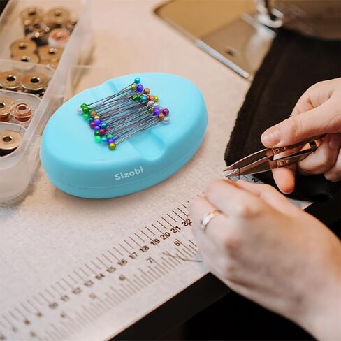 Sizobi Magnetic Pin Holder, Magnetic Pin Cushions for Sewing, Sewing Needle Magnetic Quilting Pins Holder Organizer, Magnetic Bobby Pin Holder, Magnetic Paper Clip Holder(Sewing pins not Included) in Saudi Arabia