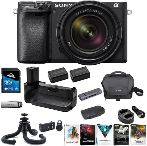 Sony a6400 Mirrorless Digital Camera with 18-135mm Lens Ultimate Bundle (10 Items) in Saudi Arabia
