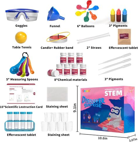 SNAEN Science Kit with 30 Science Lab Experiments,DIY STEM Educational Learning Scientific Tools for 3 4 5 6 7 8 9 10 11 Years Old Boys Girls Kids Toys Gift in Saudi Arabia